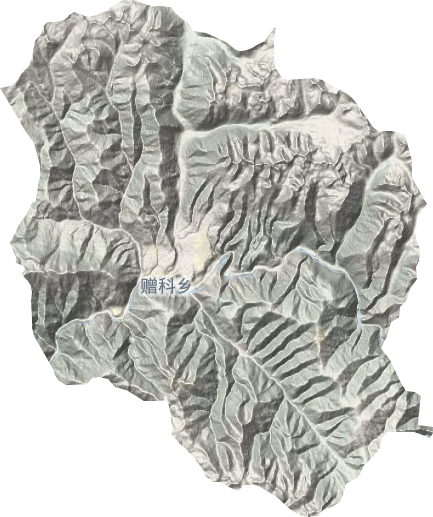 赠科乡地形地图