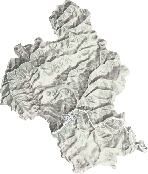 安孜乡地形地图