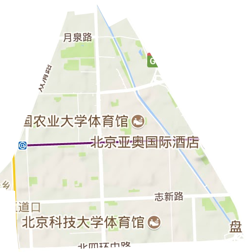 学院路街道地形地图
