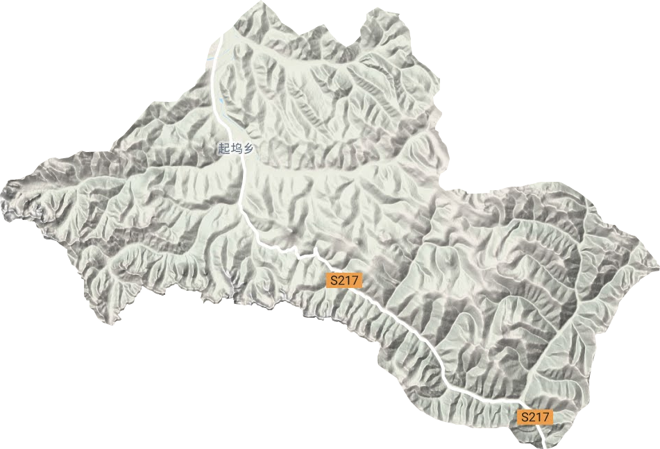 起坞乡地形地图