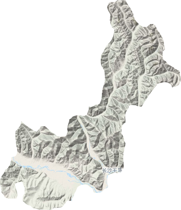 长沙干马乡地形地图