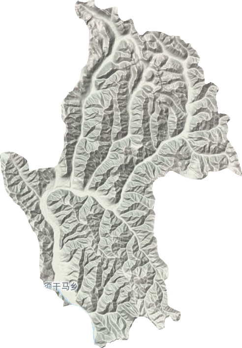 长须干马乡地形地图