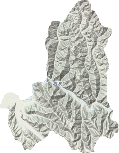 温波镇地形地图