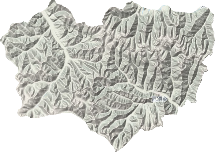 瓦须乡地形地图