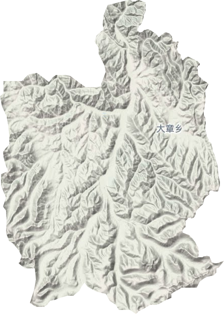 大章乡地形地图
