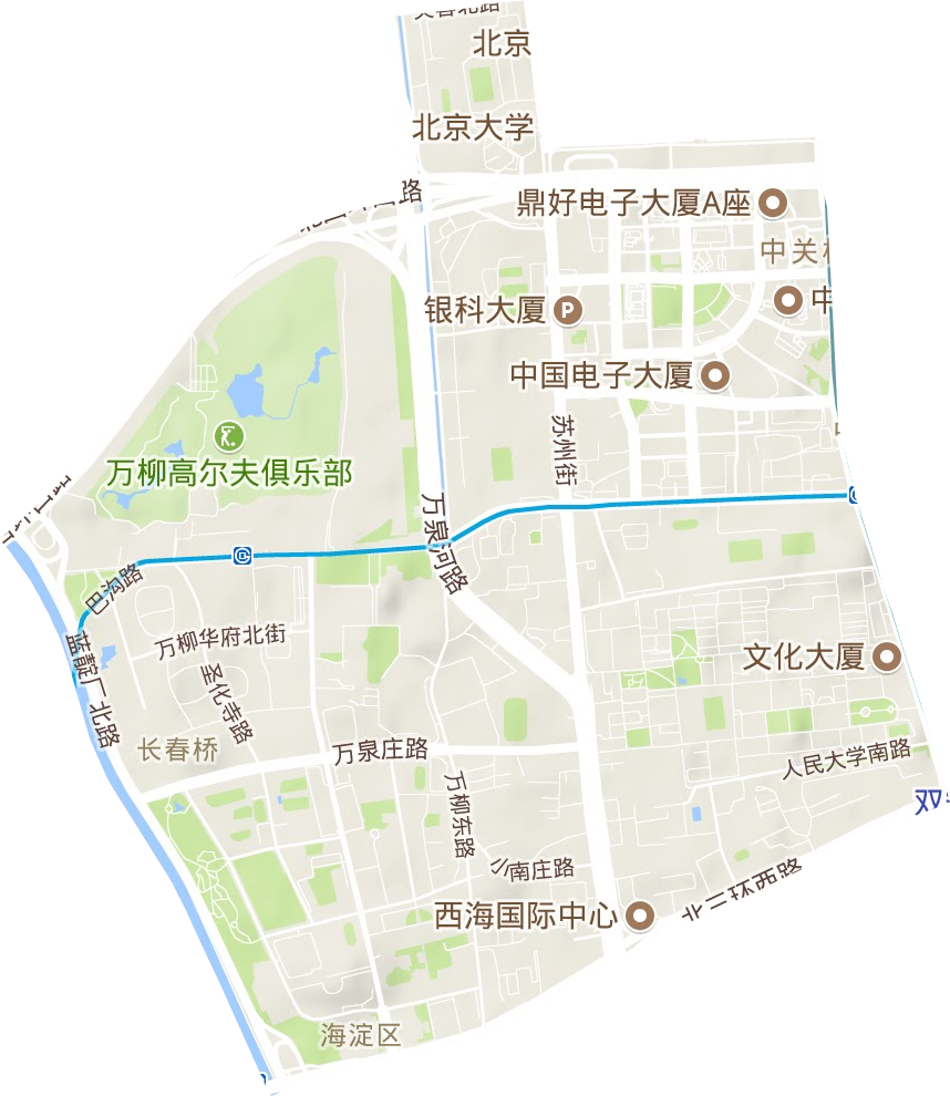 海淀街道地形地图