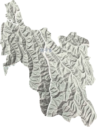 塔子乡地形地图