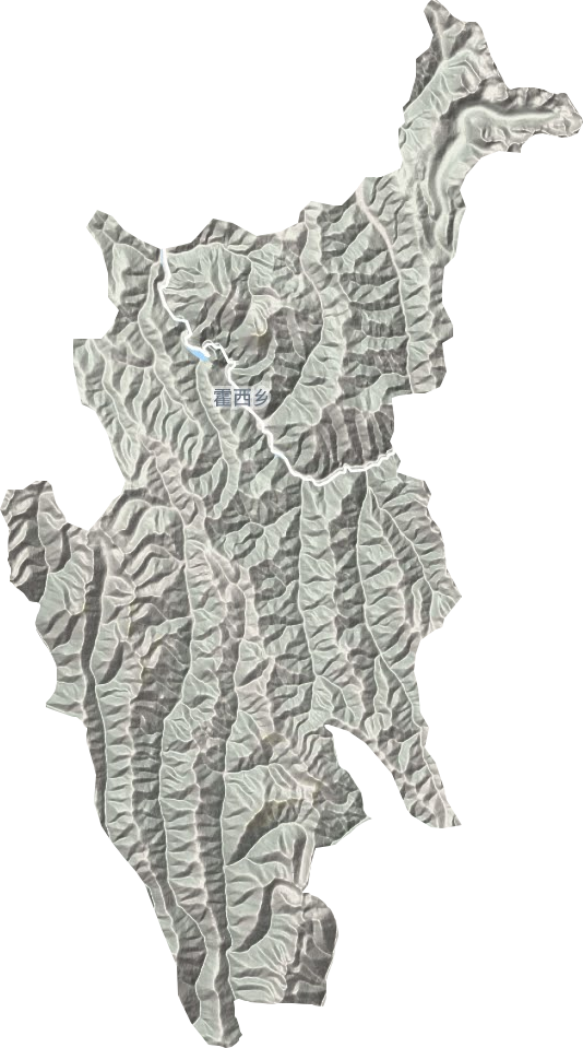 霍西乡地形地图