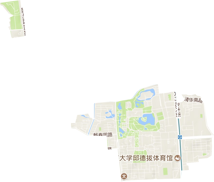 燕园街道地形地图