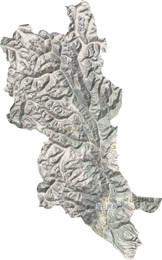 亚日贡乡地形地图