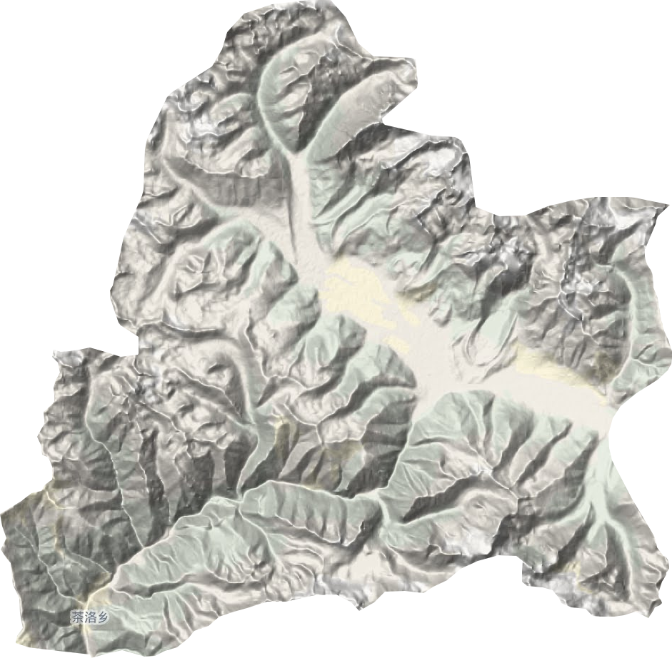茶洛乡地形地图