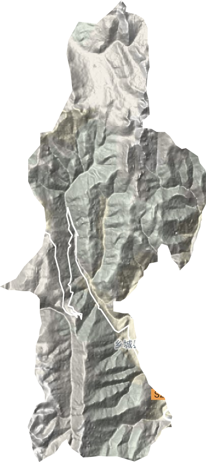 香巴拉镇地形地图