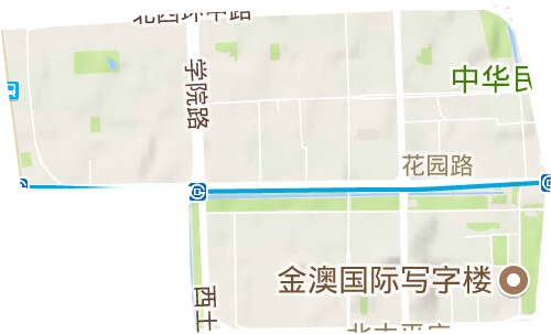 花园路街道地形地图