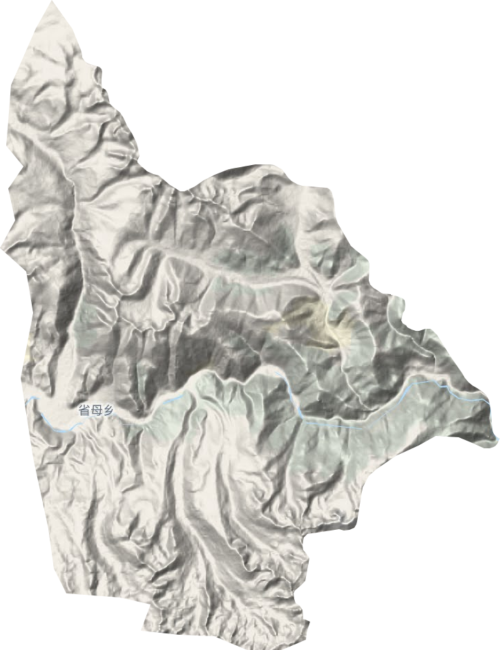 省母乡地形地图