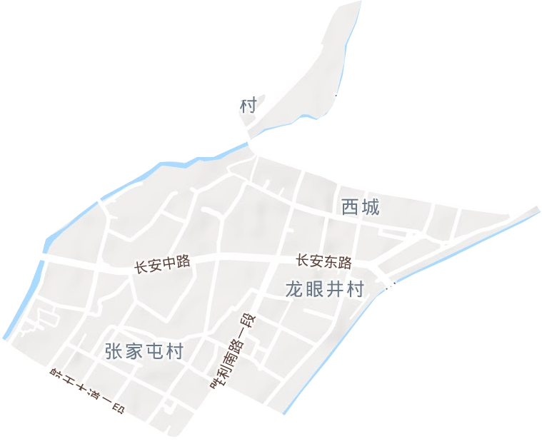 西城街道地形地图