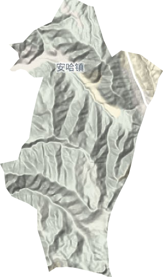 安哈镇地形地图