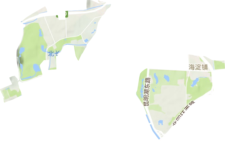 万柳地区办事处地形地图