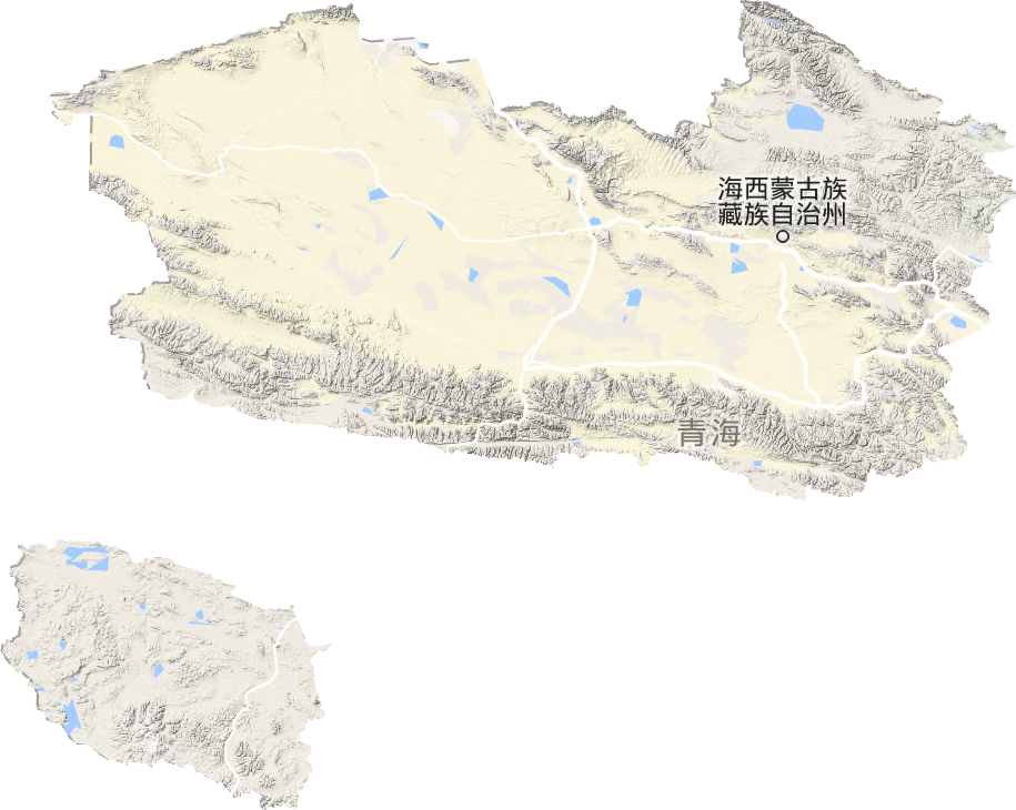 海西州地形地图