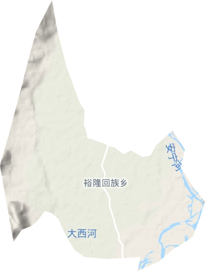 裕隆回族乡地形地图