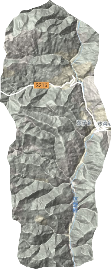 茶布朗镇地形地图