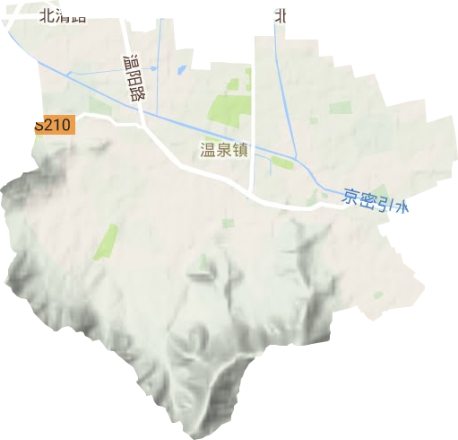 温泉地区办事处地形地图