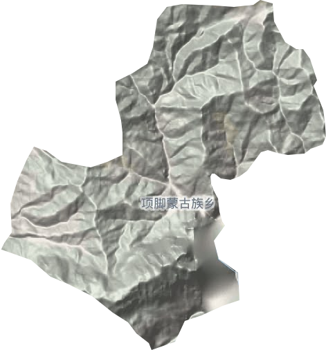 项脚蒙古族乡地形地图