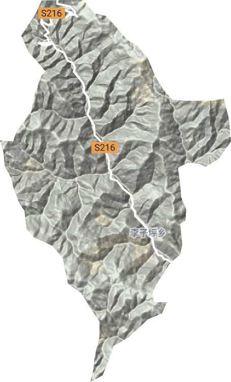 李子坪乡地形地图