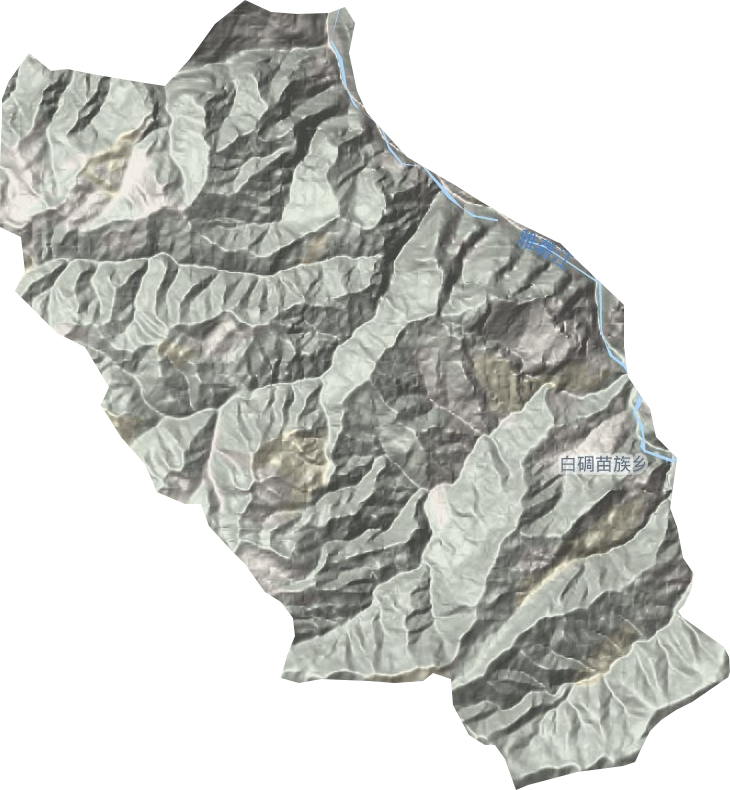 白碉苗族乡地形地图