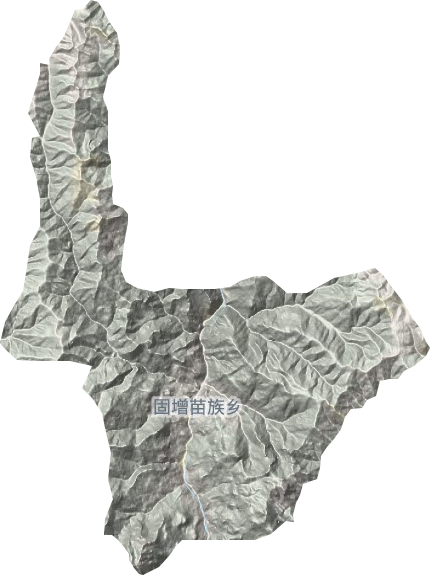 固增苗族乡地形地图
