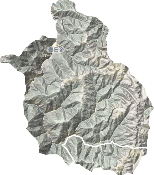 麦日乡地形地图