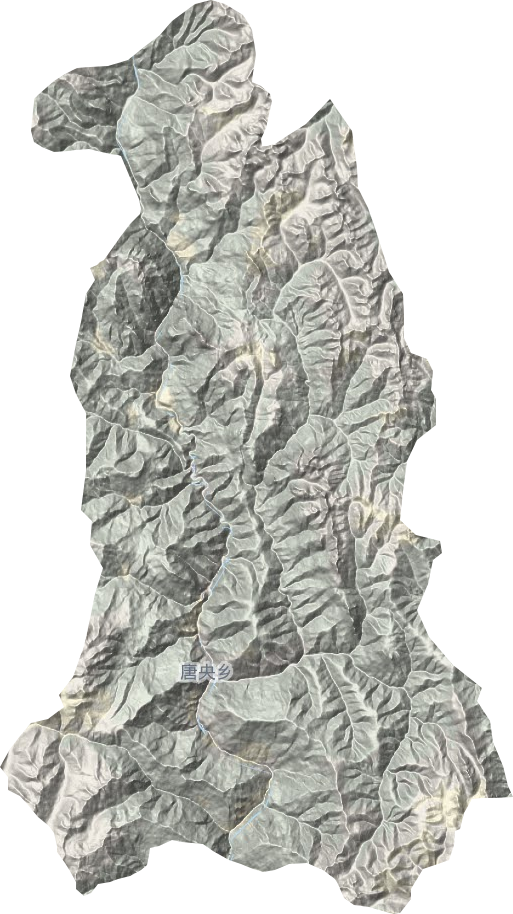 唐央乡地形地图