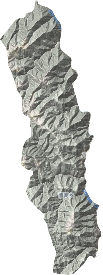 博窝乡地形地图