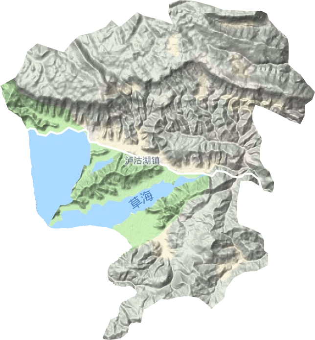 泸沽湖镇地形地图