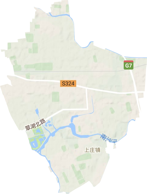 上庄地区办事处地形地图