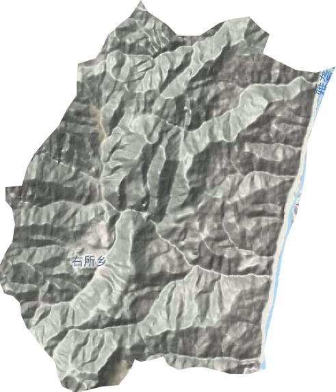 右所乡地形地图