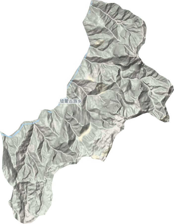 沃底乡地形地图