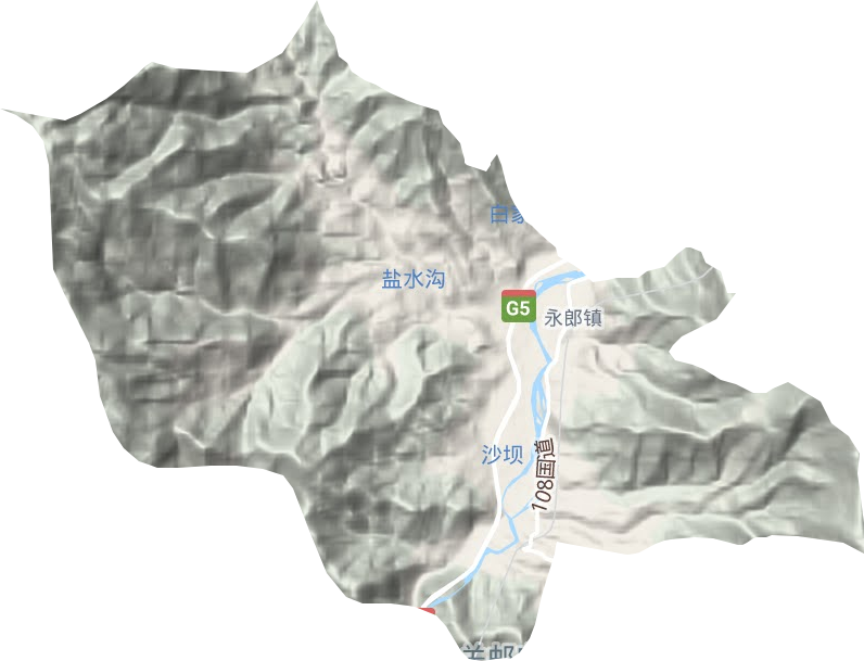 永郎镇地形地图