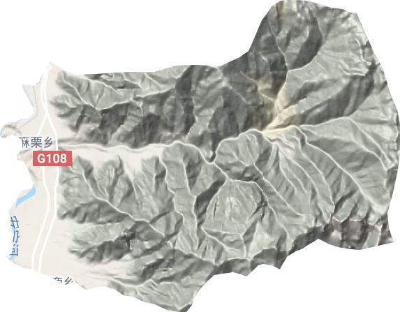 麻栗镇地形地图