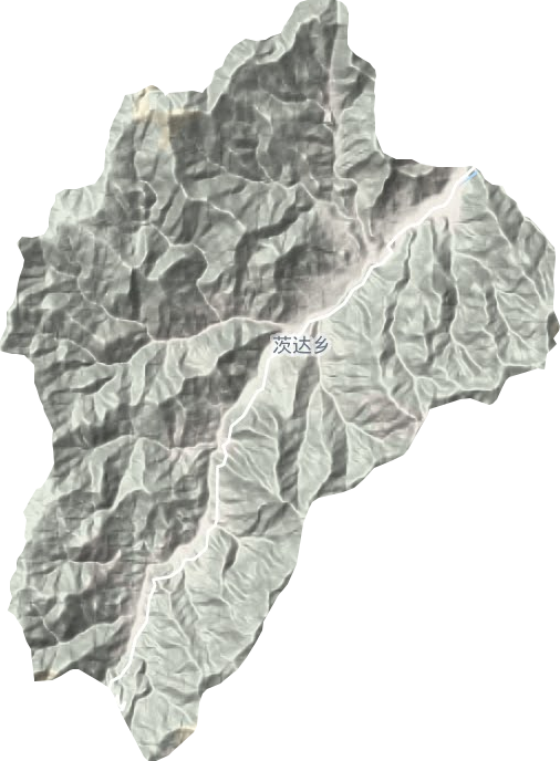 茨达镇地形地图