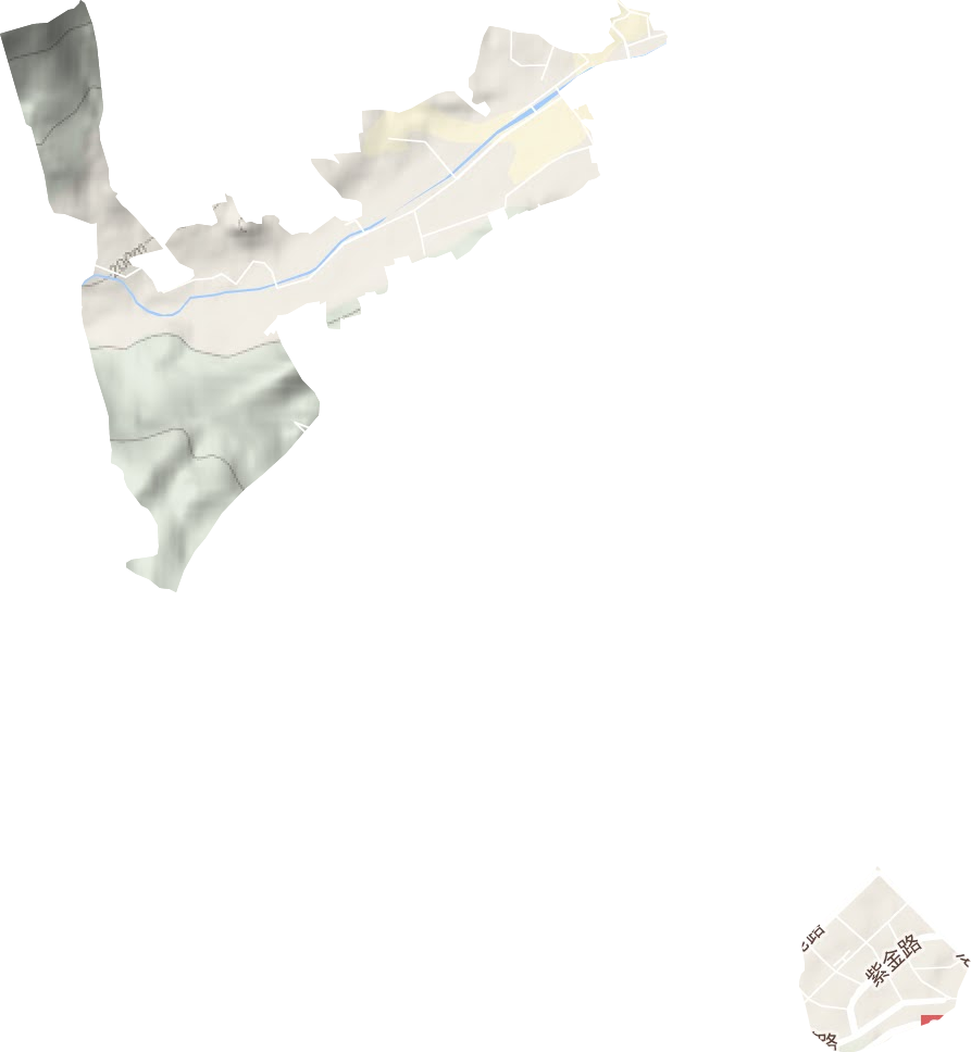 东辛房街道地形地图