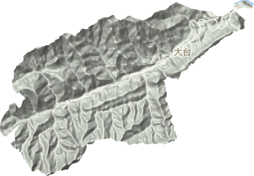 大台街道地形地图