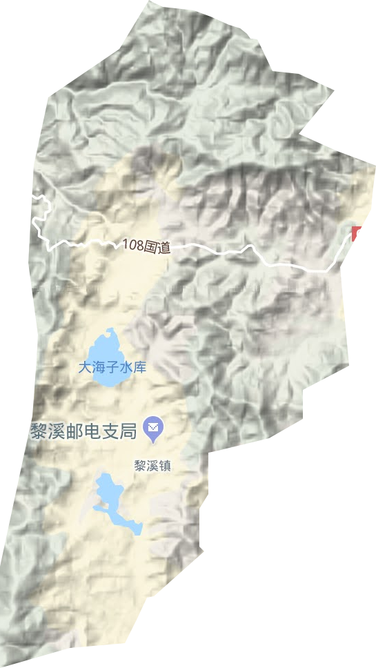 黎溪镇地形地图