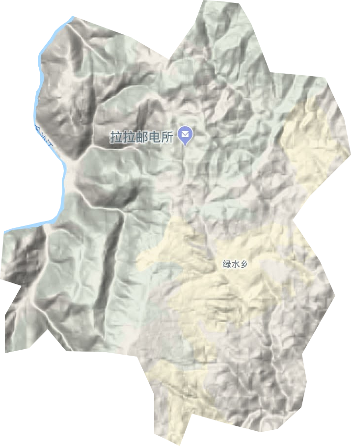 绿水镇地形地图