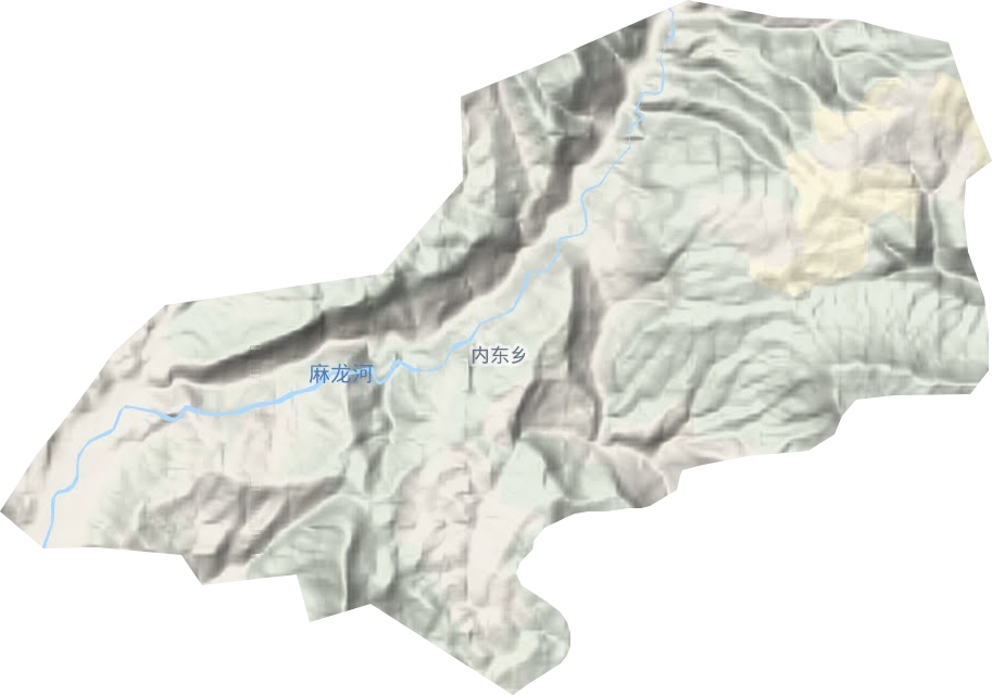 内东乡地形地图
