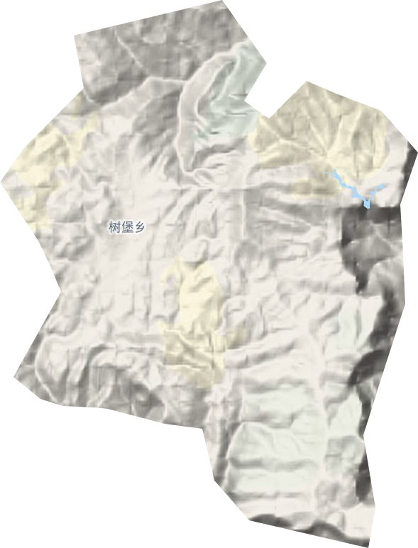 树堡乡地形地图