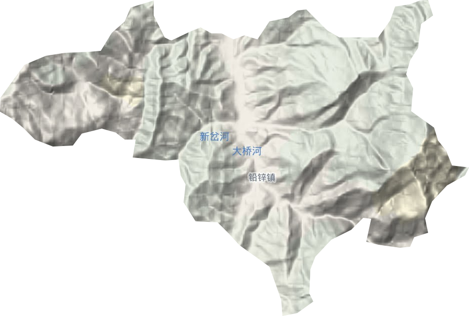 铅锌镇地形地图
