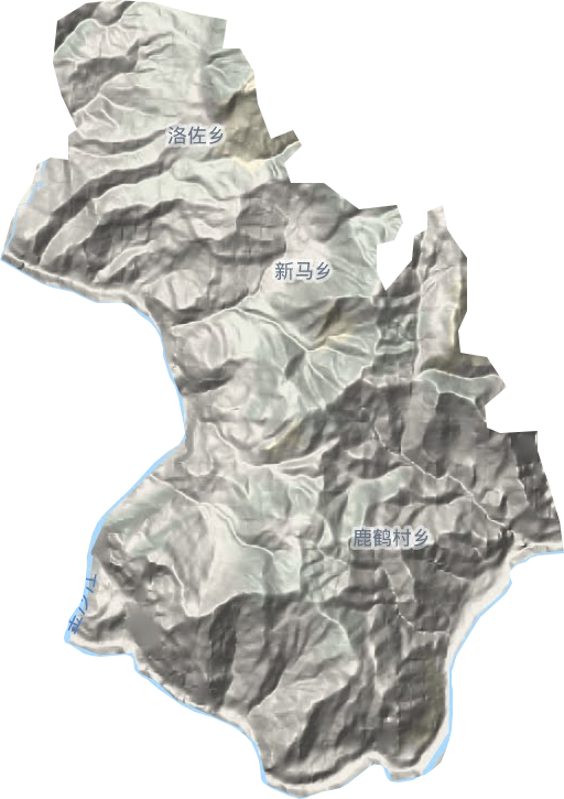 乌东德镇地形地图