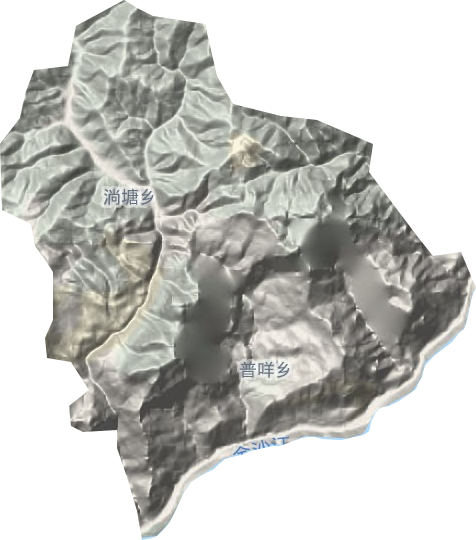 淌塘镇地形地图