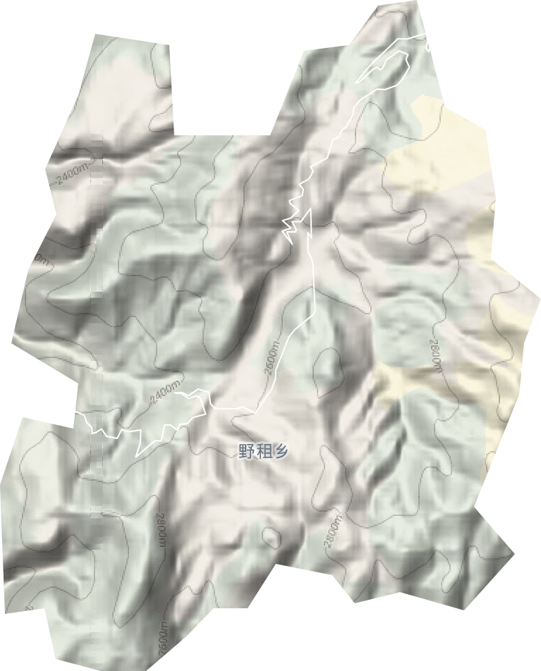 野租乡地形地图