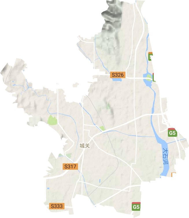 城关街道地形地图